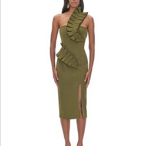 Andrea Iyamah Kamala Ruffle Midi Dress